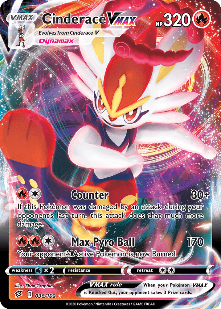 Cinderace VMAX (036/192) [Sword & Shield: Rebel Clash] (Online Only)