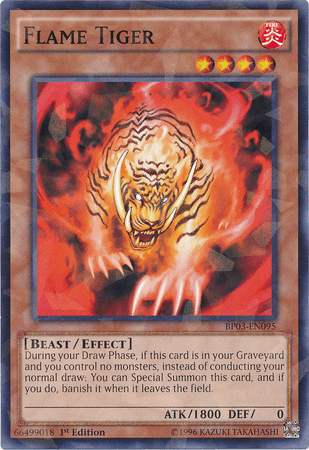 Flame Tiger [BP03-EN095] Shatterfoil Rare (ONLINE ORDER ONLY)