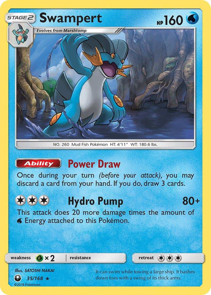 Swampert (35/168) (Theme Deck Exclusive) [Sun & Moon: Celestial Storm] (Online Only)
