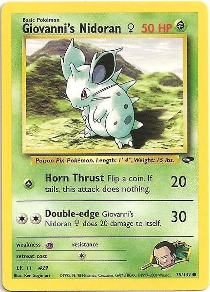 Giovanni's Nidoran (75/132) (Female) [Gym Challenge Unlimited] (Online Only)