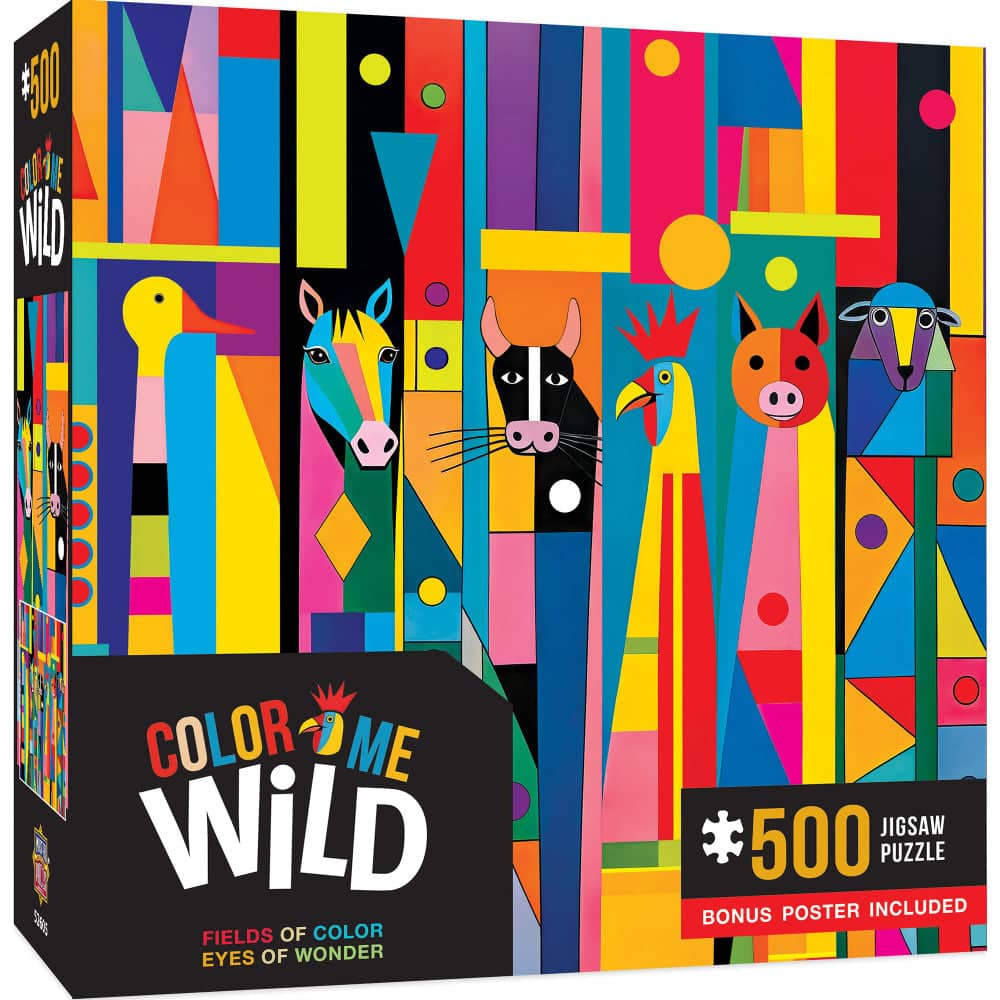 Color Me Wild - Fields of Color, Eyes of Wonder 500 Piece Jigsaw Puzzle (ONLINE ORDER ONLY)
