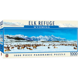 Elk Refuge, Wyoming 1000 Piece Panoramic Jigsaw Puzzle (ONLINE ORDER ONLY)