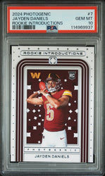 Graded 2024 Panini Photogentic Jayden Daniels #7 Rookie Introductions Rookie RC Football Card PSA 10 Gem Mint (ONLINE ORDER ONLY)