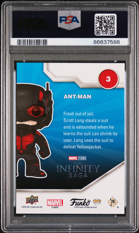 2023 UPPER DECK FUNKO POP MARVEL  ANTMAN CONVENTION #3  PSA 10 (Online Order Only)