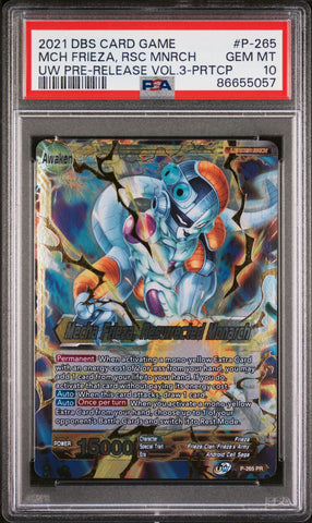 2021 DRAGON BALL SUPER UNISON WARRIOR  MCH FRIEZA, RSC MNRCH #P-265 - PSA 10 (Online Order Only)