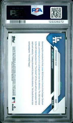 Graded 2025 Topps Now Hyeseong Kim #182 Rookie RC Baseball Card PSA 10 Gem Mint (ONLINE ORDER ONLY)