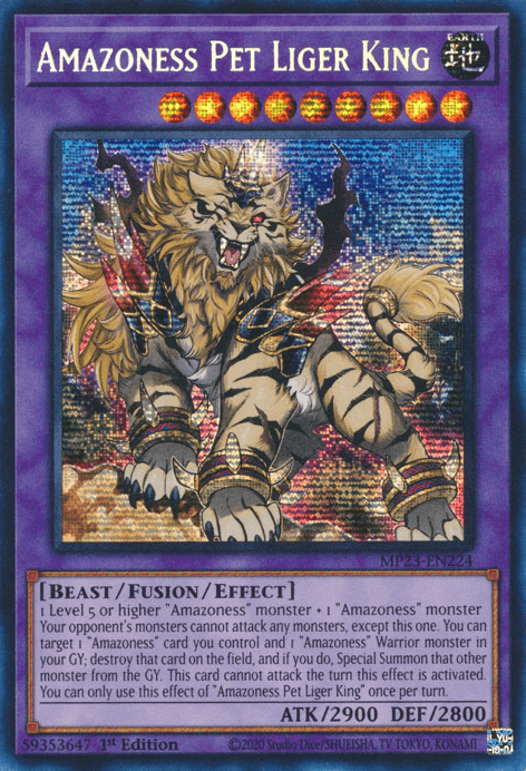 Amazoness Pet Liger King [MP23-EN224] Prismatic Secret Rare (ONLINE ORDER ONLY)