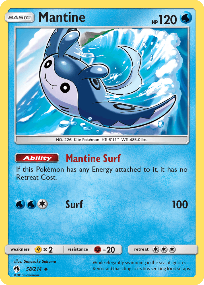 Mantine (58/214) [Sun & Moon: Lost Thunder] (Online Only)