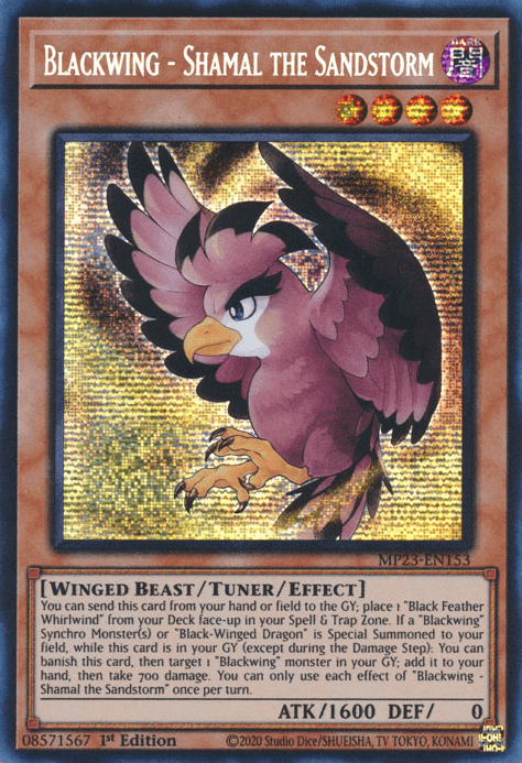 Blackwing - Shamal the Sandstorm [MP23-EN153] Prismatic Secret Rare (ONLINE ORDER ONLY)