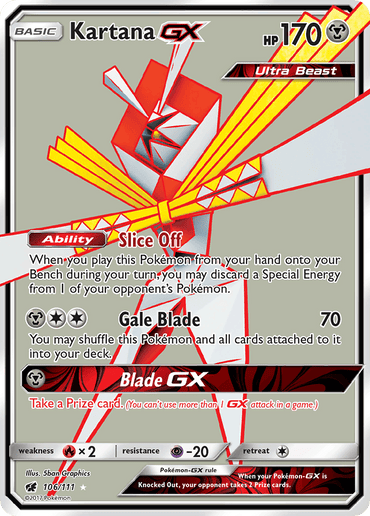 Kartana GX (106/111) [Sun & Moon: Crimson Invasion] (Online Only)