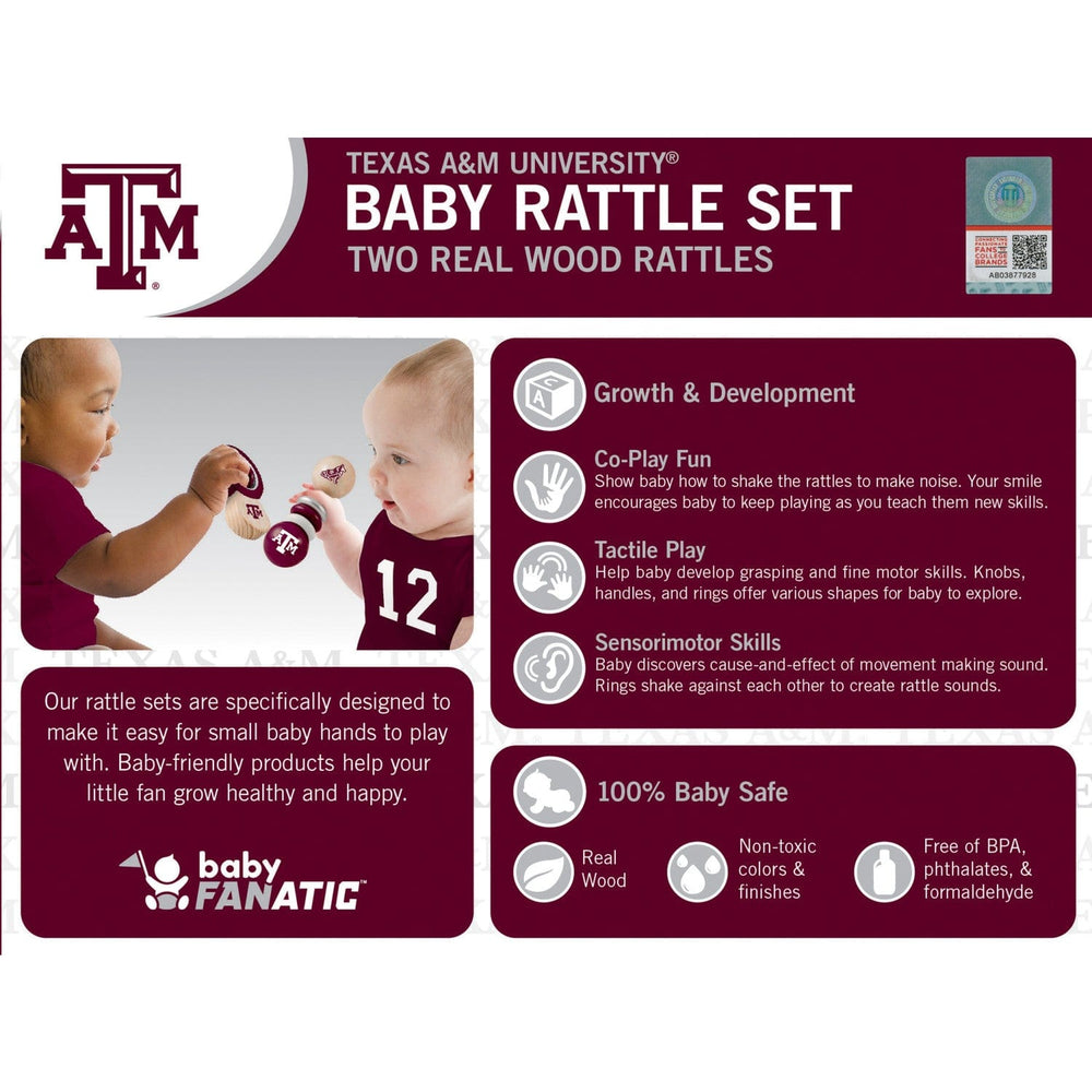Texas A&M Aggies - Baby Rattles 2-Pack (ONLINE ORDER ONLY)