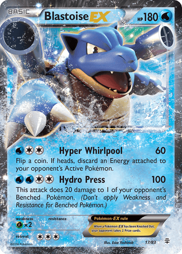 Blastoise EX (17/83) [XY: Generations] (Online Only)