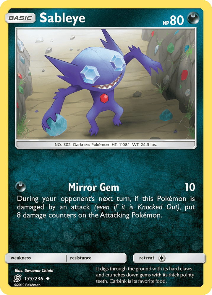 Sableye (133/236) [Sun & Moon: Unified Minds] (Online Only)