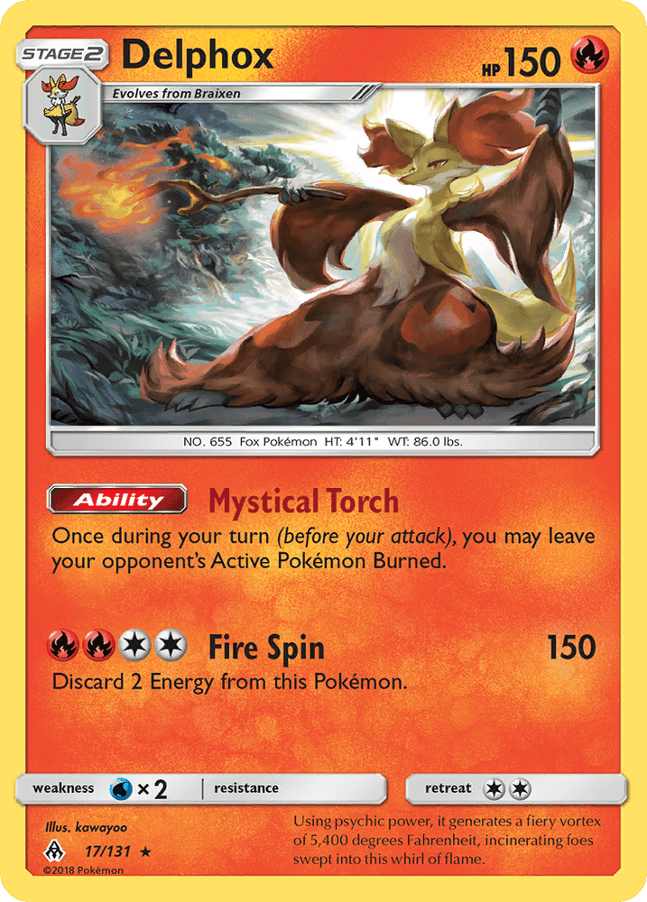 Delphox (17/131) [Sun & Moon: Forbidden Light] (Online Only)