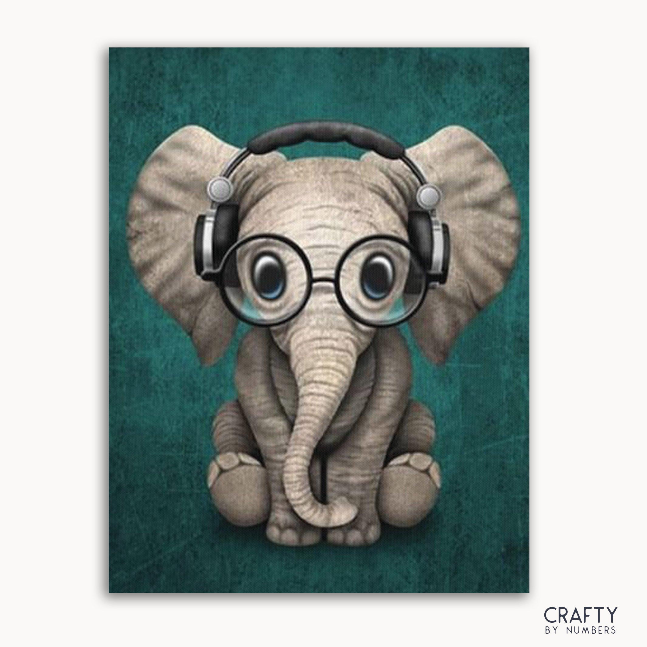 Baby Elephant With Headphones (ONLINE ORDER ONLY)