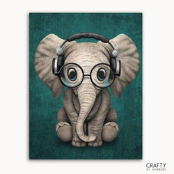 Baby Elephant With Headphones (ONLINE ORDER ONLY)