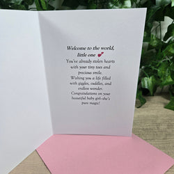Cute New Baby Girl Card (ONLINE ORDER ONLY)
