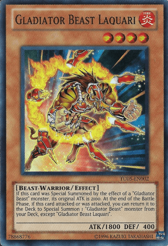 Gladiator Beast Laquari [TU05-EN002] Super Rare (ONLINE ORDER ONLY)