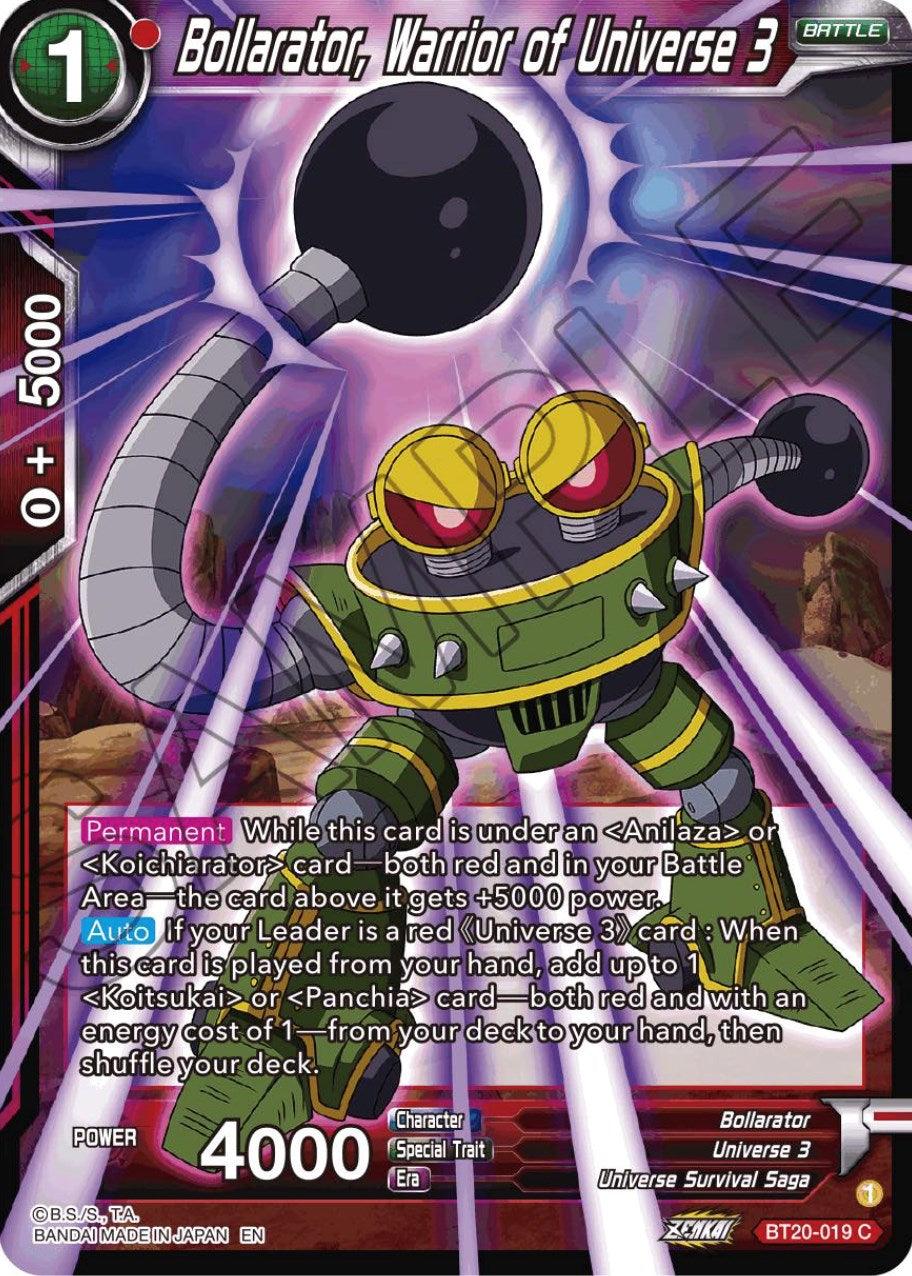 Bollarator, Warrior of Universe 3 (BT20-019) [Power Absorbed] (ONLINE ORDER ONLY)