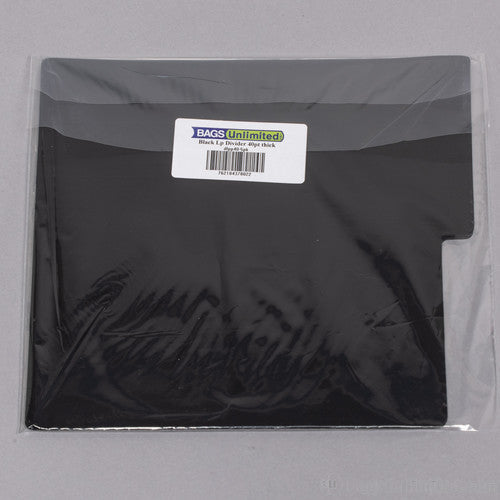 Bags Unlimited - Bags Unlimited DLPP40K5PK - 12 Inch LP Divider Cards - 40 Guage - 5 Pack (Black) [LP Divider Card] (ONLINE ORDER ONLY)