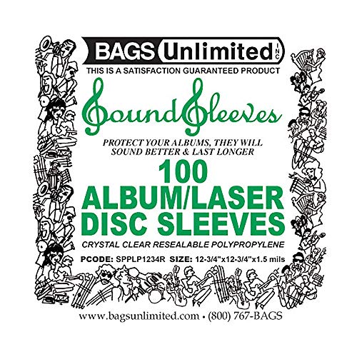 Bags Unlimited Spplp1234R 12"Loose Fit Resealable Poly Sleeves-100Ct [Vinyl Accessories] (ONLINE ORDER ONLY)
