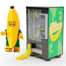 Fresh Bananas w/ Banana Guy Minifigure - B3 Customs Fruit Vending Machine made using LEGO parts (Online Order Only)