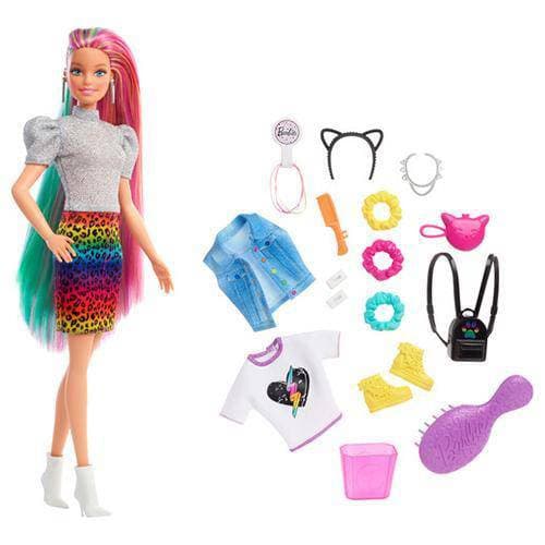 Barbie Leopard Rainbow Hair Doll (ONLINE ORDER ONLY)