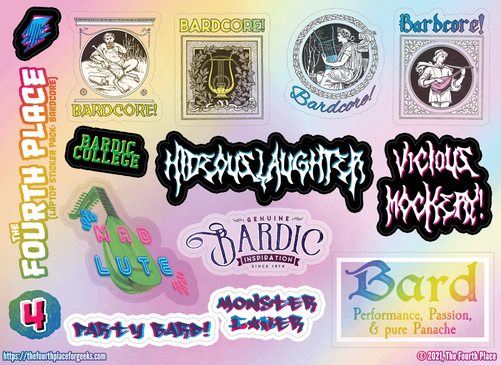 Bardcore! Stickers (ONLINE ORDER ONLY)