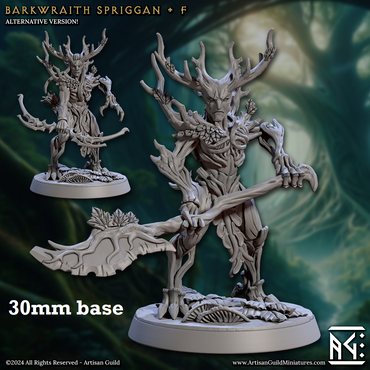 Barkwraith Spriggan: Sculpt F (Male Treefolk Ranger / Warrior) (Online Only)