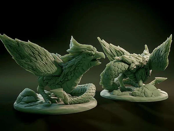 3D Printed Nafarrate Basilisk Lovecraftian Bestiary 28 32 mm D&D (Online Only)