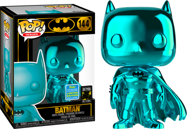 Funko POP! DC Super Heroes - Teal Chrome Batman Vinyl Figure #144 2019 Summer Convention Exclusive (READ DESCRIPTION) (ONLINE ORDER ONLY)