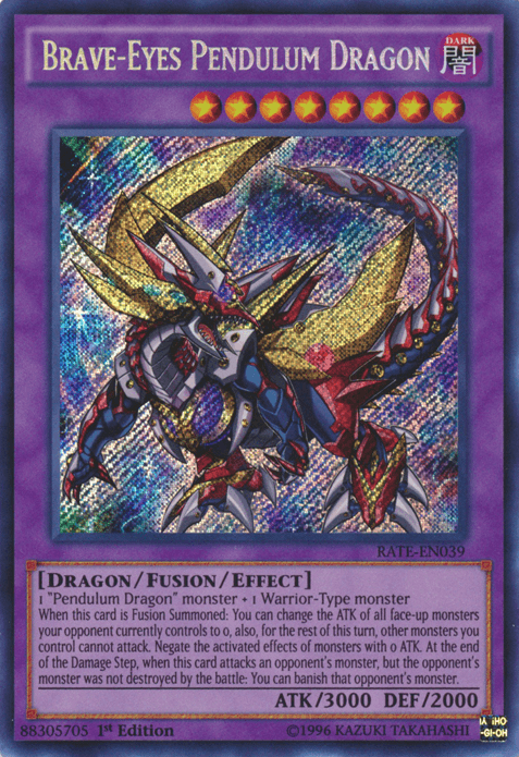 Brave-Eyes Pendulum Dragon [RATE-EN039] Secret Rare (ONLINE ORDER ONLY)
