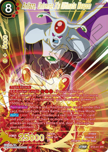 Anilaza, Universe 3's Ultimate Weapon (SPR) (BT20-011) [Power Absorbed] (ONLINE ORDER ONLY)