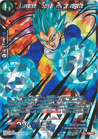 Universe 7 Saiyan Prince Vegeta (Shatterfoil) (TB1-004) [Dragon Brawl] (ONLINE ORDER ONLY)