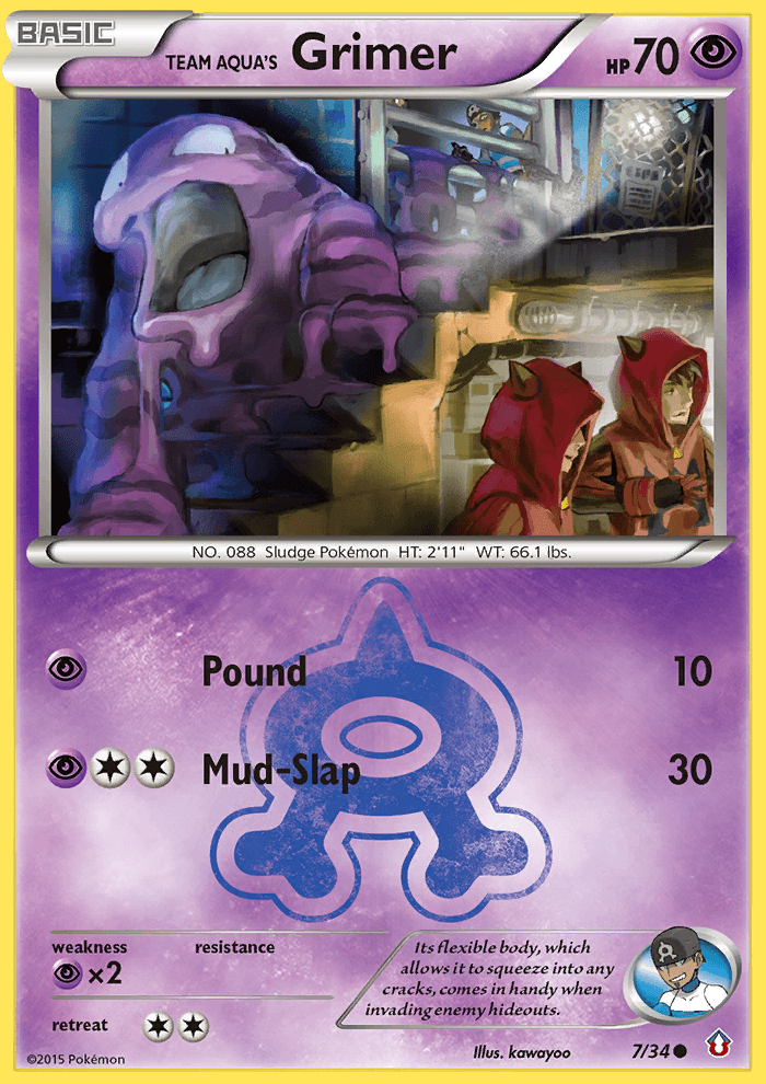 Team Aqua's Grimer (7/34) [XY: Double Crisis] (Online Only)