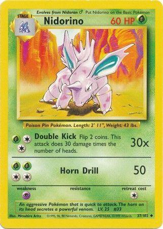 Nidorino (37/102) [Base Set Unlimited] (Online Only)
