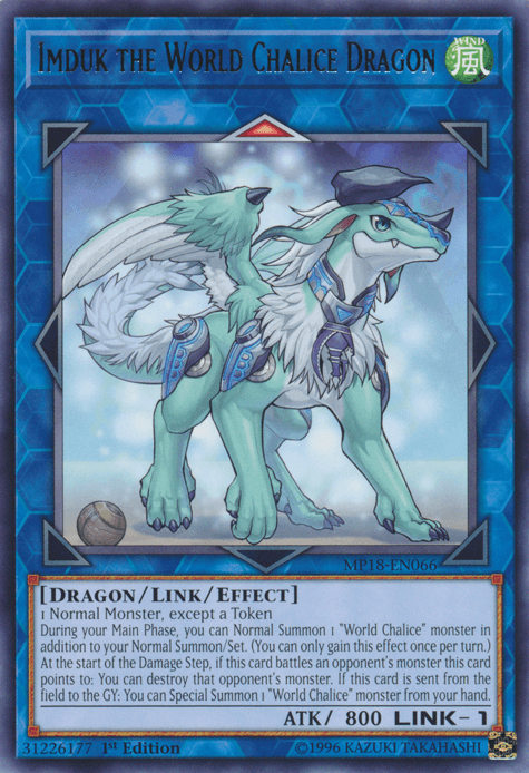 Imduk the World Chalice Dragon [MP18-EN066] Rare (ONLINE ORDER ONLY)