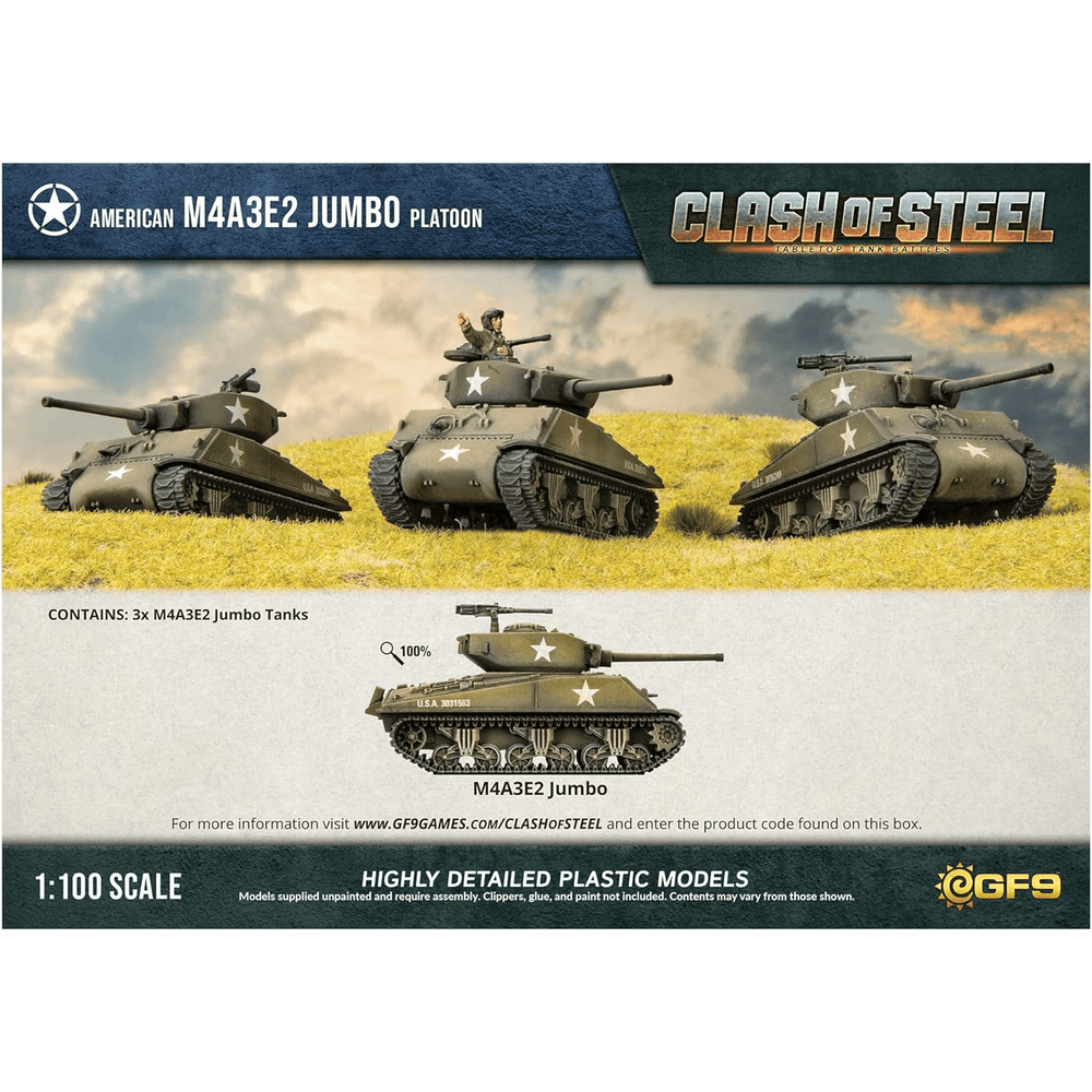 Clash of Steel - American: M4A3E2 Jumbo Platoon (ONLINE ORDER ONLY)