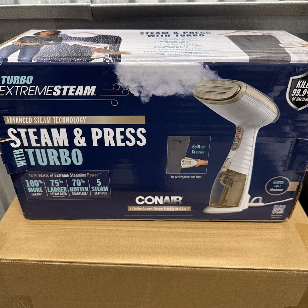 Conair Turbo ExtremeSteam Handheld Fabric Steamer - White (ONLINE ORDER ONLY)