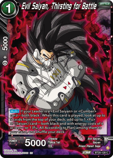Evil Saiyan, Thirsting for Battle (BT20-128) [Power Absorbed] (ONLINE ORDER ONLY)