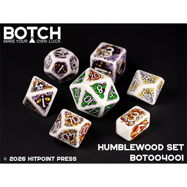 7 Piece Die Set Botch Dice: Humblewood (ONLINE ORDER ONLY)