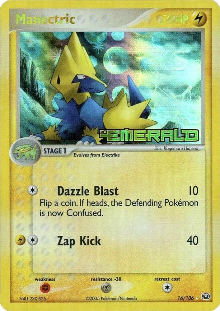 Manectric (16/106) (Stamped) [EX: Emerald] (Online Only)