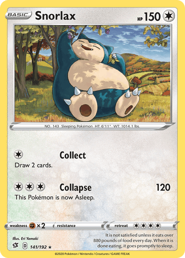 Snorlax (141/192) (Cosmos Holo) [Sword & Shield: Rebel Clash] (Online Only)