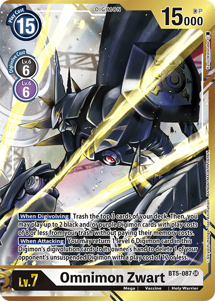 Omnimon Zwart [BT5-087] (Alternate Art - Kenji Watanabe) [Battle of Omni] (ONLINE ORDER ONLY)