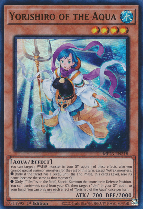 Yorishiro of the Aqua [MP23-EN218] Ultra Rare (ONLINE ORDER ONLY)