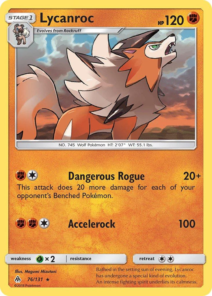 Lycanroc (76/133) (Theme Deck Exclusive) [Sun & Moon: Forbidden Light] (Online Only)