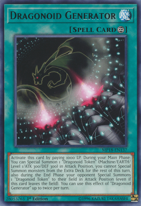 Dragonoid Generator [MP18-EN137] Rare (ONLINE ORDER ONLY)