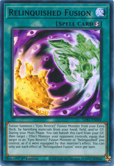 Relinquished Fusion (Blue) [LDS1-EN049] Ultra Rare (ONLINE ORDER ONLY)