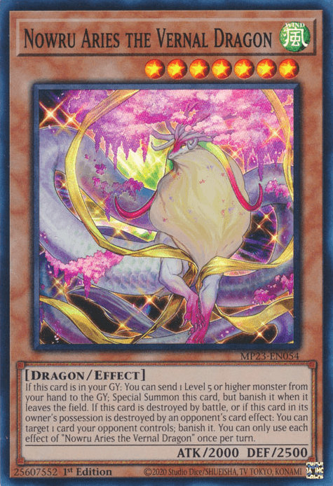 Nowru Aries the Vernal Dragon [MP23-EN054] Super Rare (ONLINE ORDER ONLY)