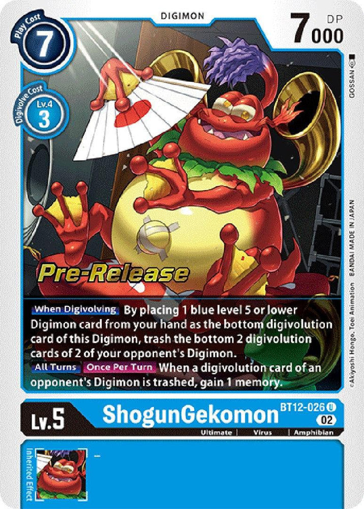 ShogunGekomon [BT12-026] [Across Time Pre-Release Cards] (ONLINE ORDER ONLY)